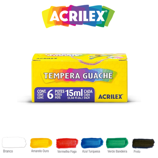 TEMPERA GUACHE 6 CORES