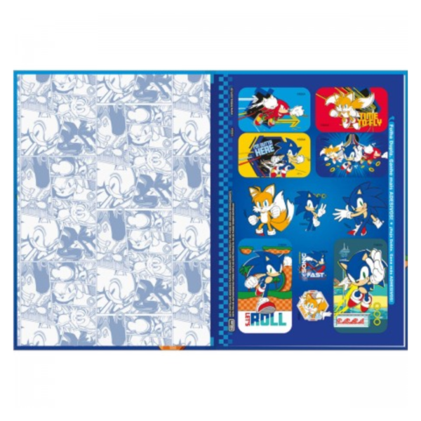 CADERNO BROCHURA 1/4 80 FOLHAS SONIC