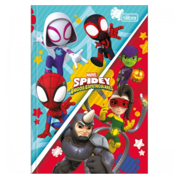 CADERNO BROCHURA 80 FOLHAS 1/4 SPIDEY