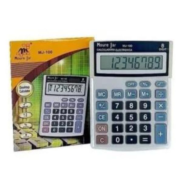 CALCULADORA DE MESA MJ-100 8DIGITOS BATERIA