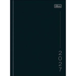 Agenda Costurada Diária 12,3 x 16,6 cm Pepper Preta 2027