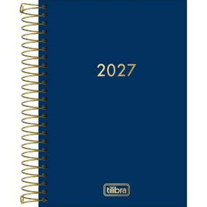 Agenda Executiva Espiral Diária 12,9 x 18,7 cm Napoli Azul 2027